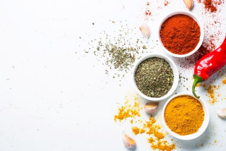 An array of herbs and spices
